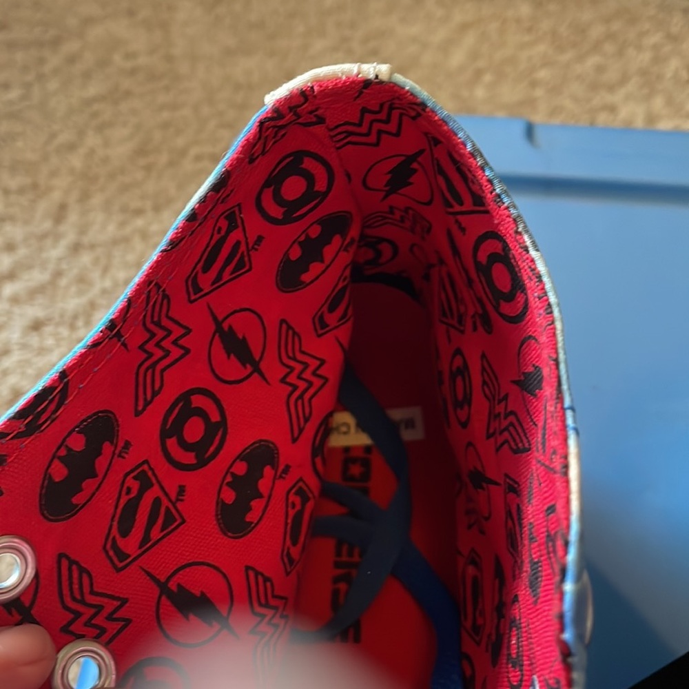 Converse Justice League Blue Multi-Color High Tops - Picture 5 of 6